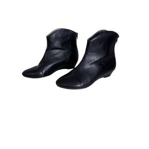 "LUMIANI" RARE Vintage Leather‎ Ankle Boots Witchy Prairie Western Gunne Sax